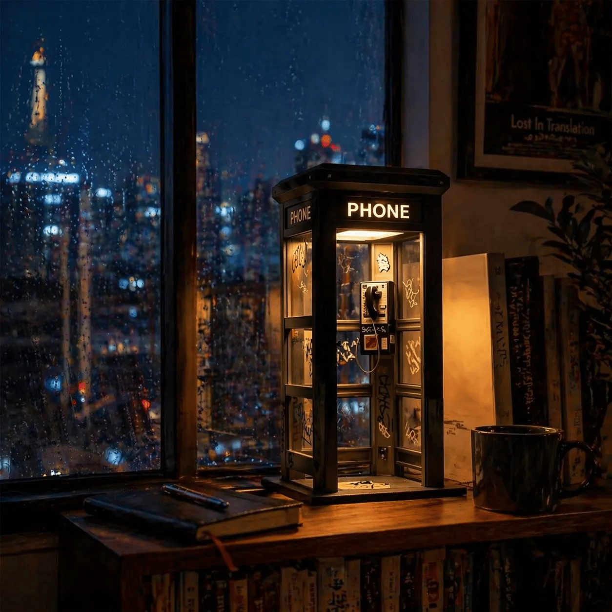 🔥 Limited-Time Offer — 70% Off 🔥Vintage Phone Booth Ambient Lamp