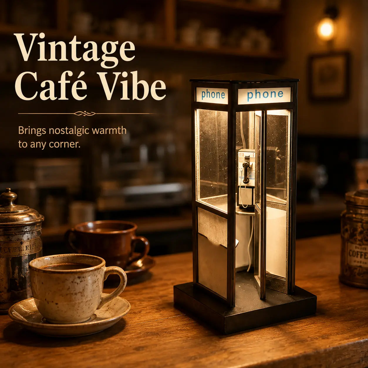 🔥 Limited-Time Offer — 70% Off 🔥Vintage Phone Booth Ambient Lamp