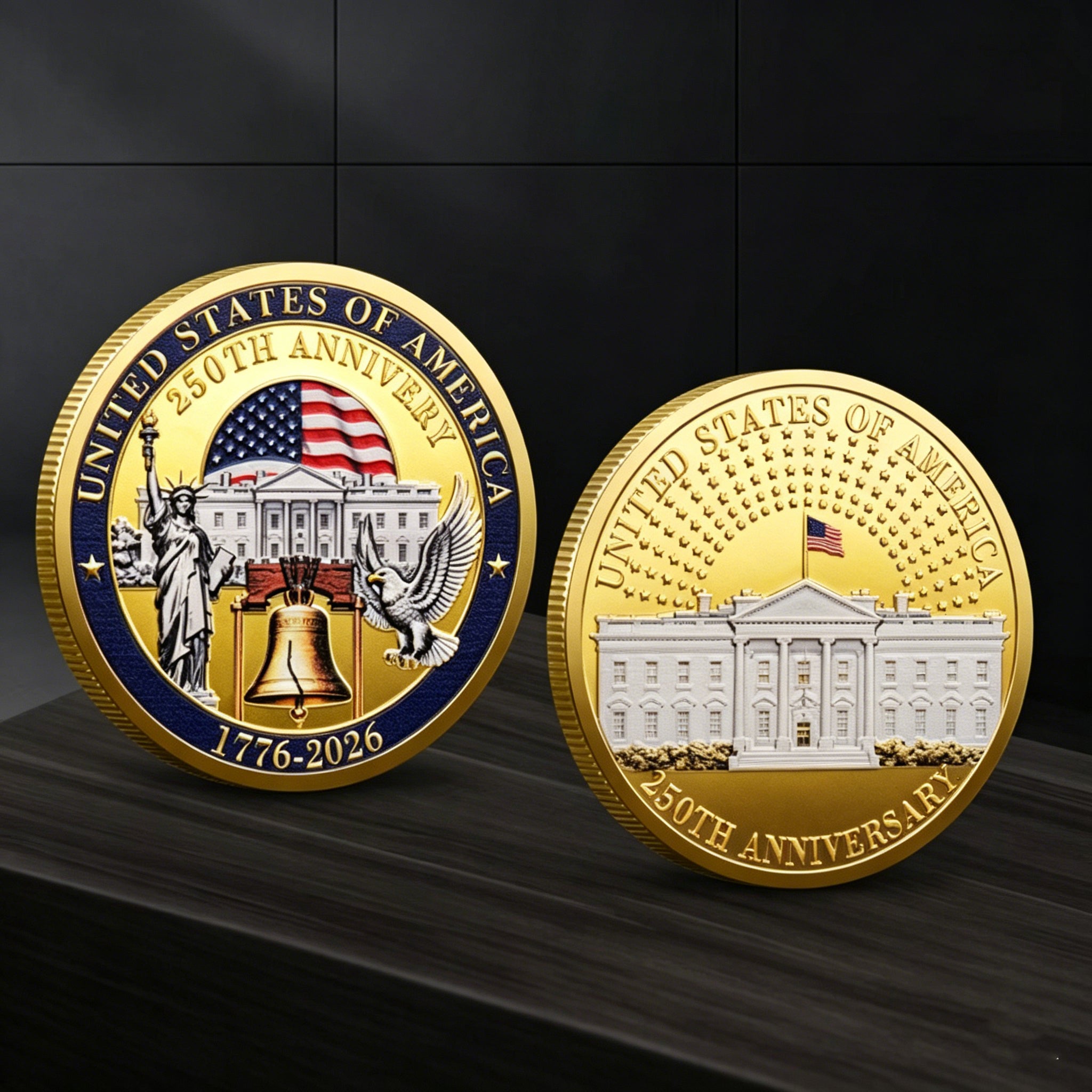 🔥LAST DAY 50% OFF✨9PCS USA 250th Anniversary Commemorative Coin Gift Set