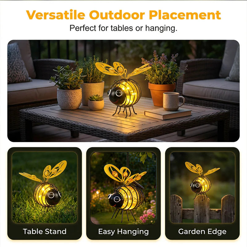 🐝Outdoor Hanging Solar Bee Light - Perfect Gift For Plant Lovers Moms Or Literally Anyone Who Smiles❤