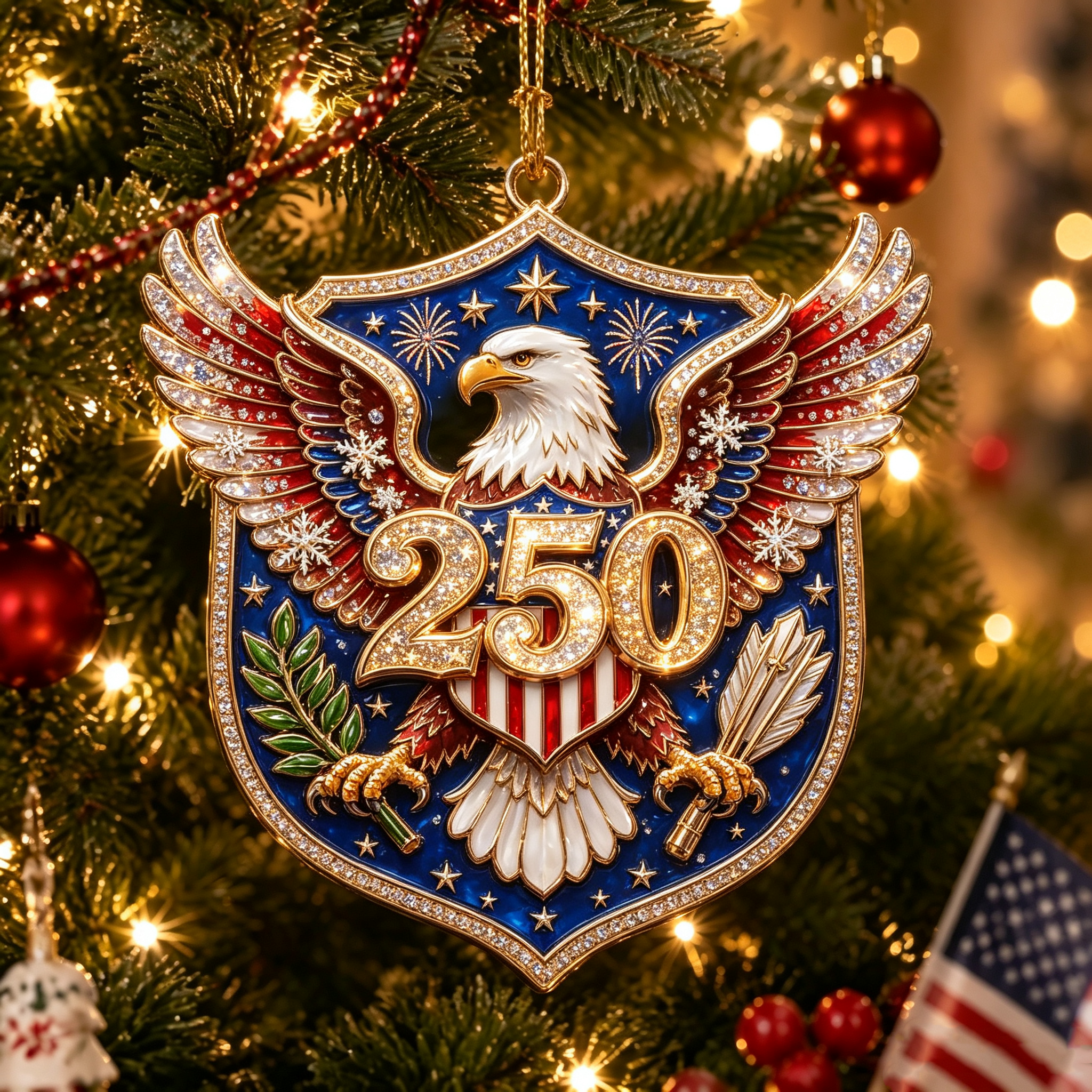 💝Last Day 70% OFF⭐USA 250th Anniversary Christmas Ornament