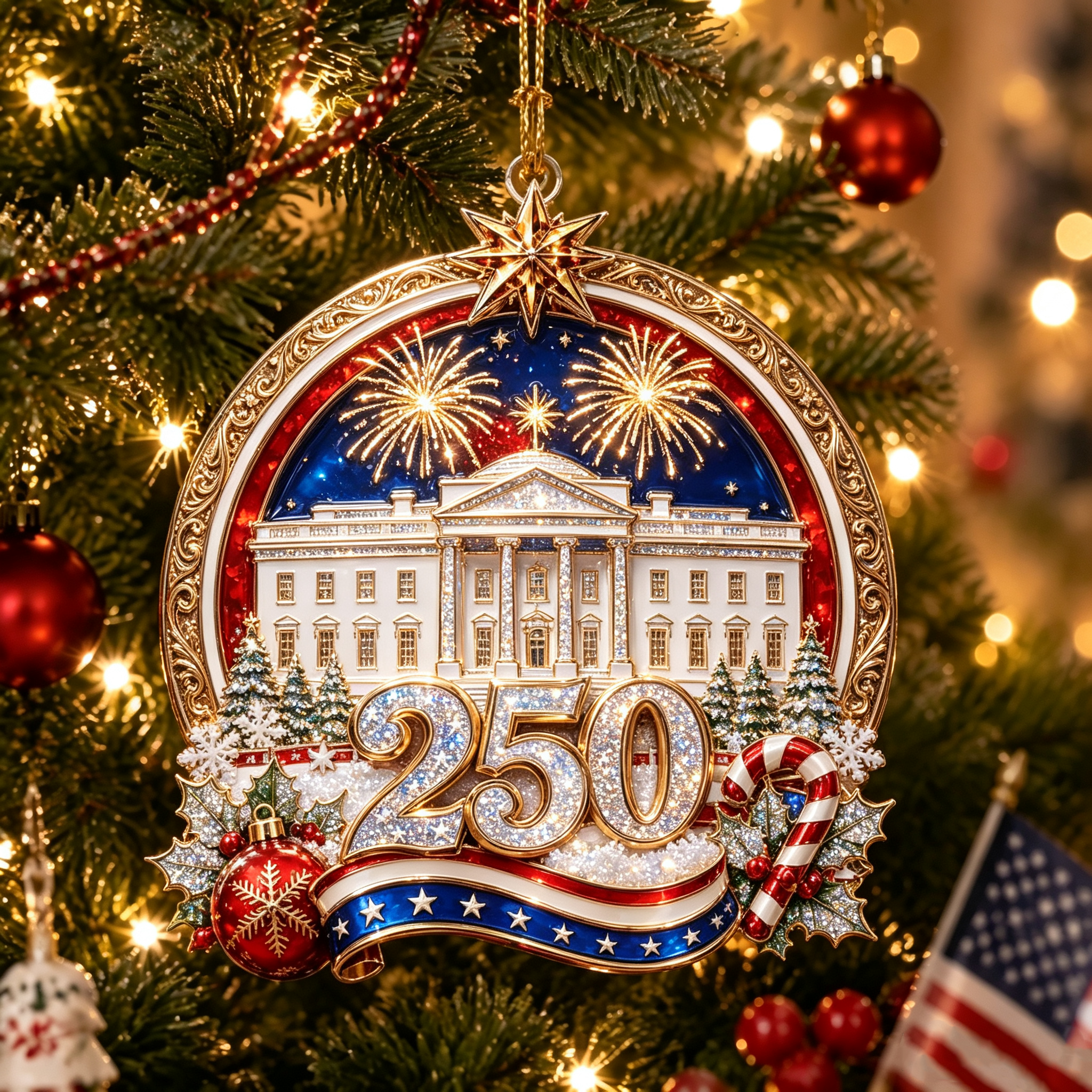 💝Last Day 70% OFF⭐USA 250th Anniversary Christmas Ornament