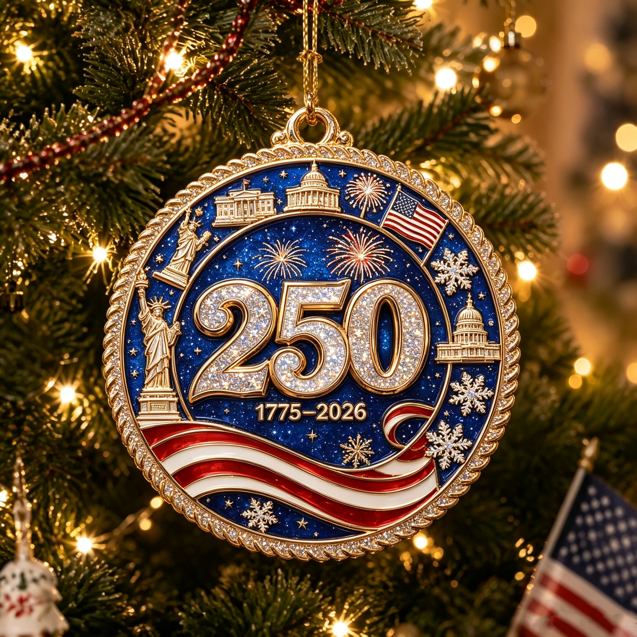 💝Last Day 70% OFF⭐USA 250th Anniversary Christmas Ornament