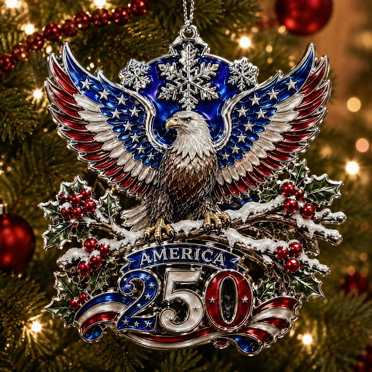 💝Last Day 70% OFF⭐USA 250th Anniversary Christmas Ornament