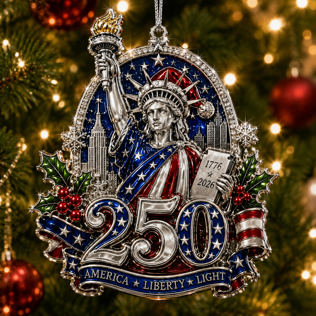 💝Last Day 70% OFF⭐USA 250th Anniversary Christmas Ornament