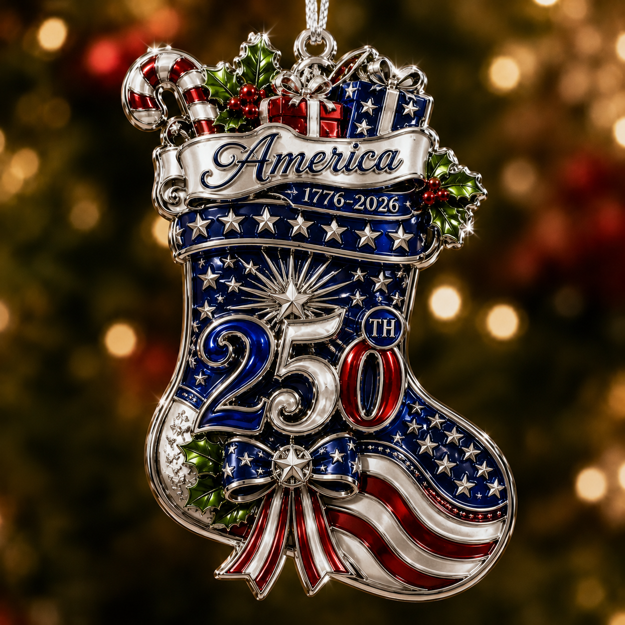 💝Last Day 70% OFF⭐USA 250th Anniversary Christmas Ornament