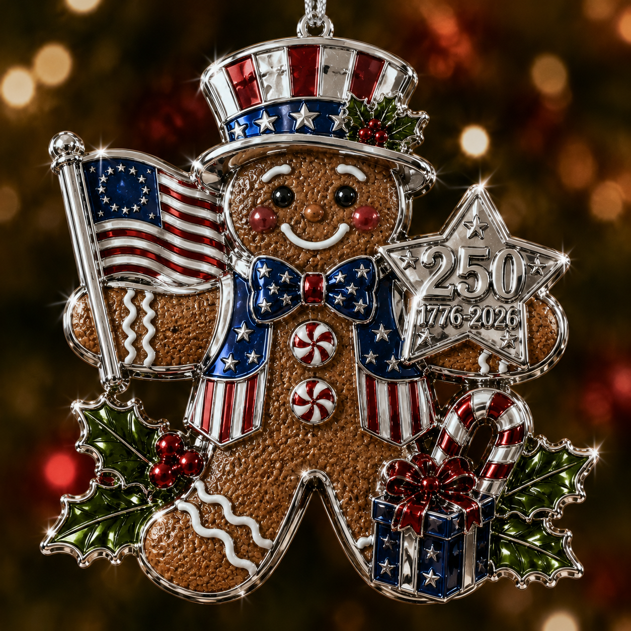 💝Last Day 70% OFF⭐USA 250th Anniversary Christmas Ornament