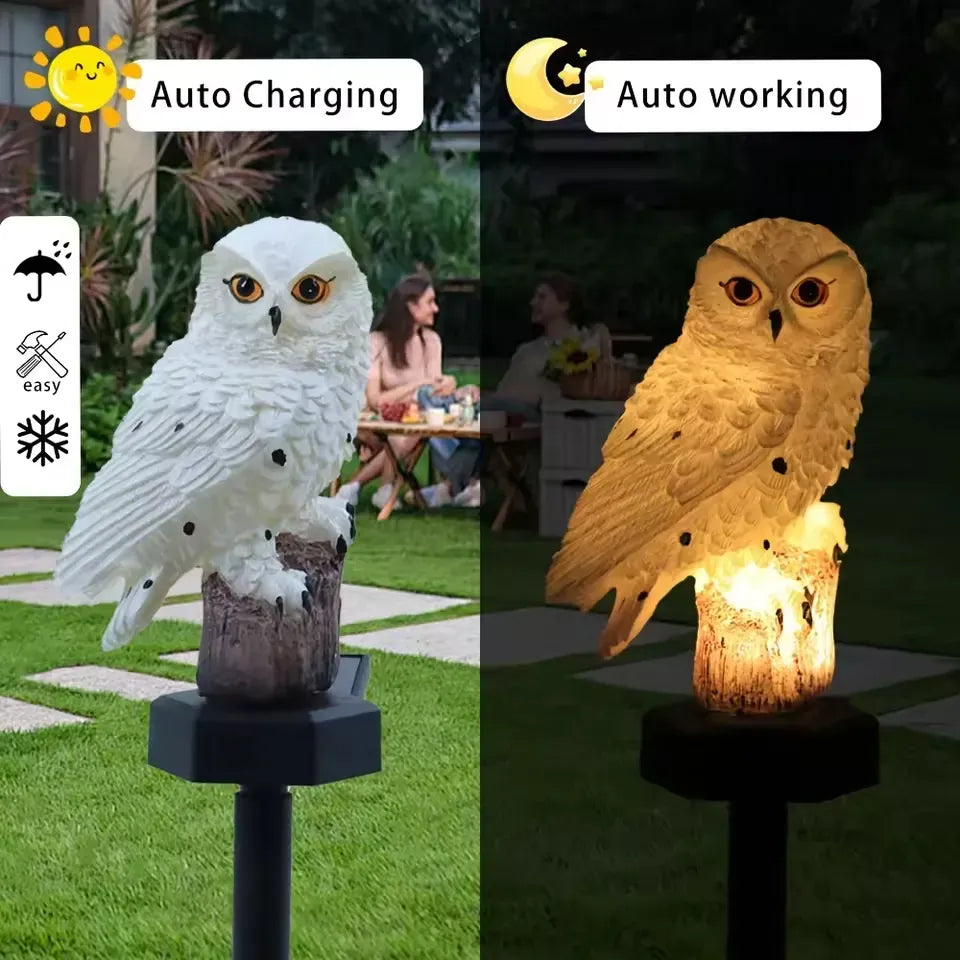 🔥Hot Sale🔥Waterproof Solar Owl Light – LED Pathway Light for Lawn