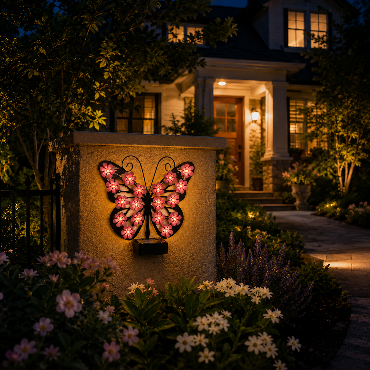 🔥 Limited-Time Offer — 71% Off 🔥 Solar Metal Art Wall Lights | Butterfly LED Decor