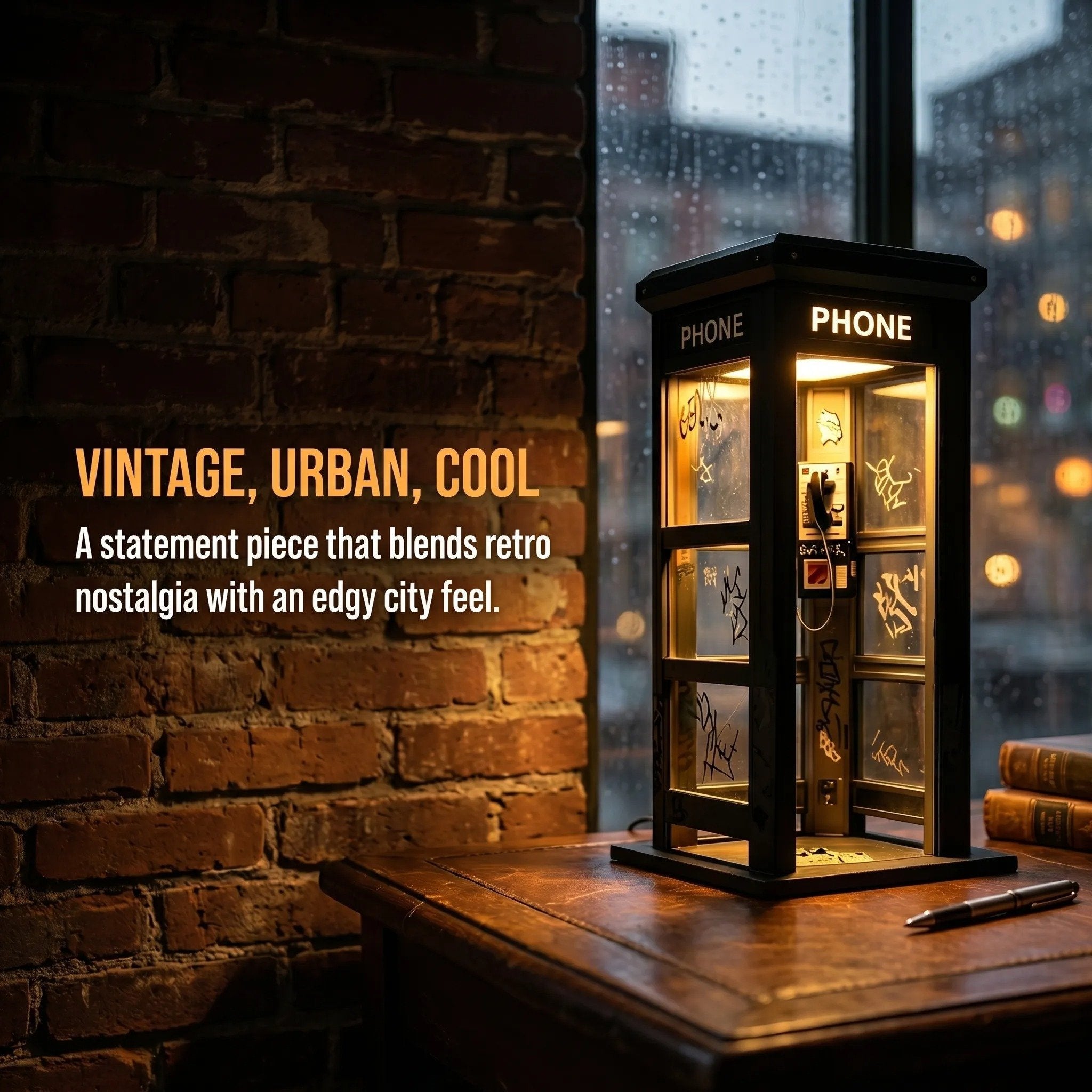 🔥 Limited-Time Offer — 70% Off 🔥Vintage Phone Booth Ambient Lamp
