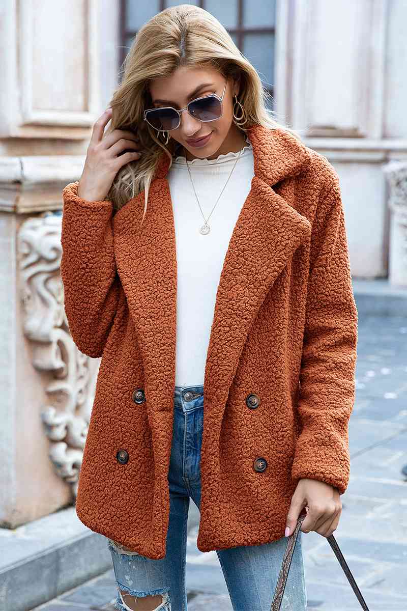 Christmas Hot Sales: 60% Off - Women’s Sherpa Teddy Jacket – Warm Fleece Coat with Double Buttons