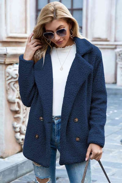 Christmas Hot Sales: 60% Off - Women’s Sherpa Teddy Jacket – Warm Fleece Coat with Double Buttons