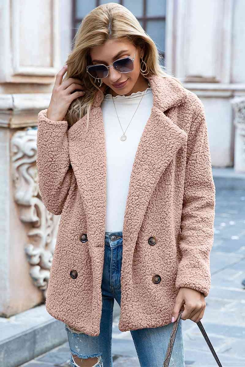 Christmas Hot Sales: 60% Off - Women’s Sherpa Teddy Jacket – Warm Fleece Coat with Double Buttons