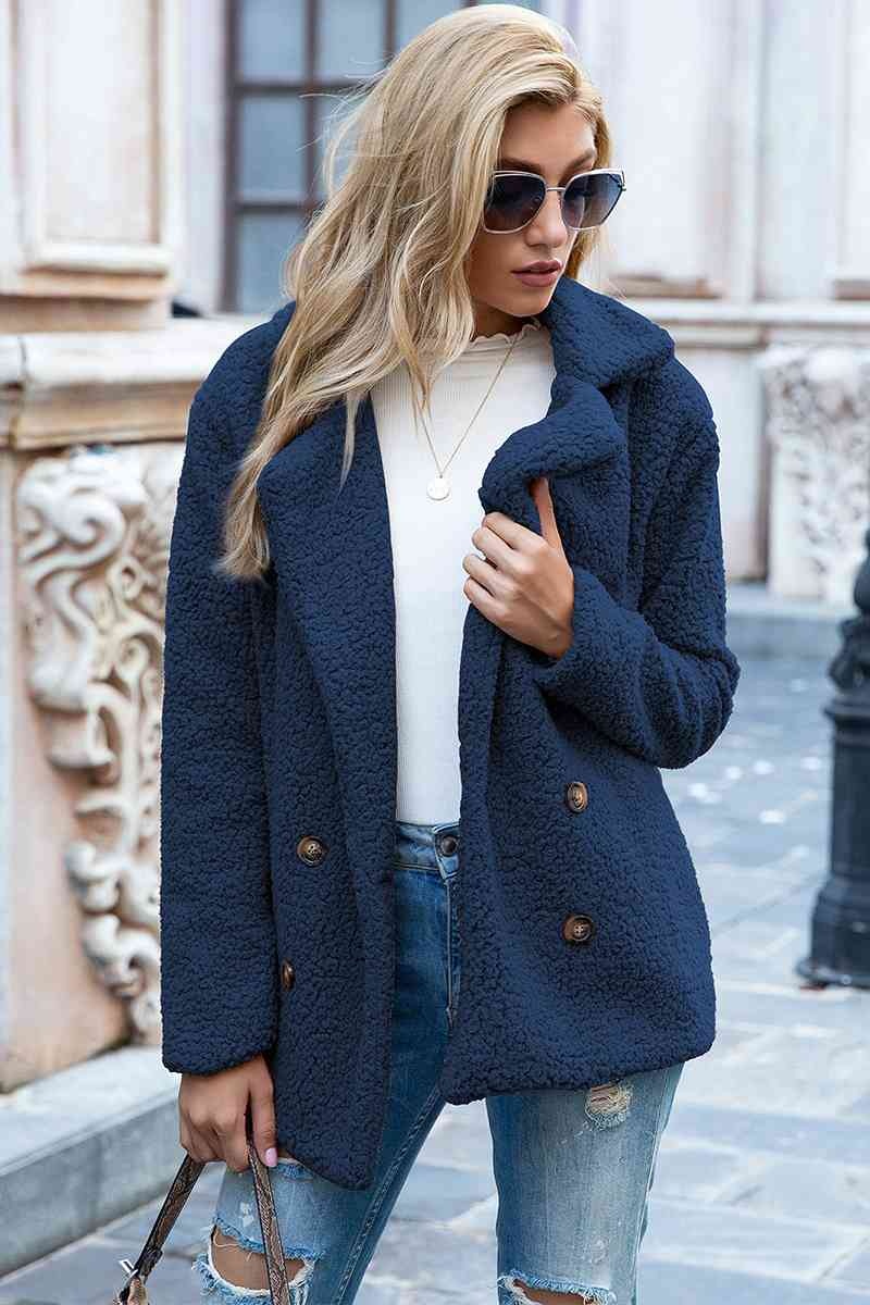 Christmas Hot Sales: 60% Off - Women’s Sherpa Teddy Jacket – Warm Fleece Coat with Double Buttons