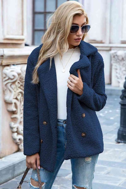 Christmas Hot Sales: 60% Off - Women’s Sherpa Teddy Jacket – Warm Fleece Coat with Double Buttons