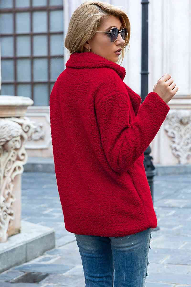 Christmas Hot Sales: 60% Off - Women’s Sherpa Teddy Jacket – Warm Fleece Coat with Double Buttons