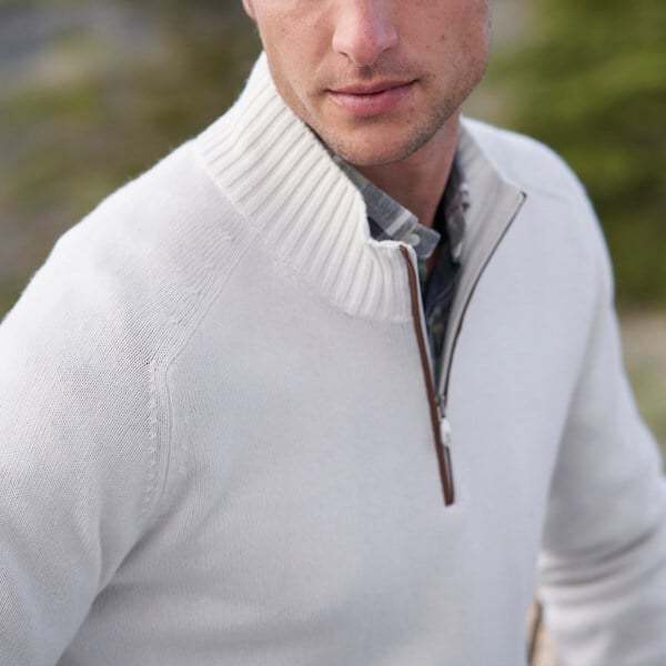 Men's Cashmere Zipper Basic Sweater