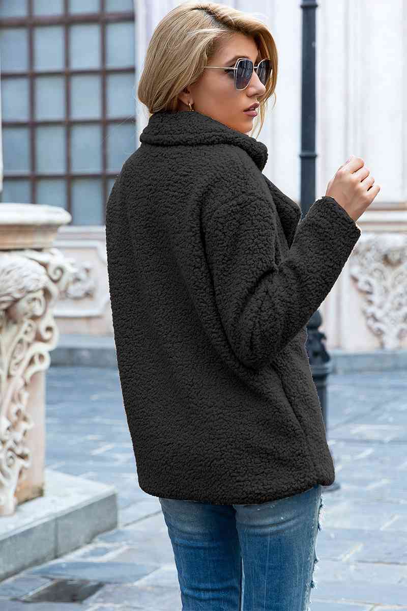 Christmas Hot Sales: 60% Off - Women’s Sherpa Teddy Jacket – Warm Fleece Coat with Double Buttons