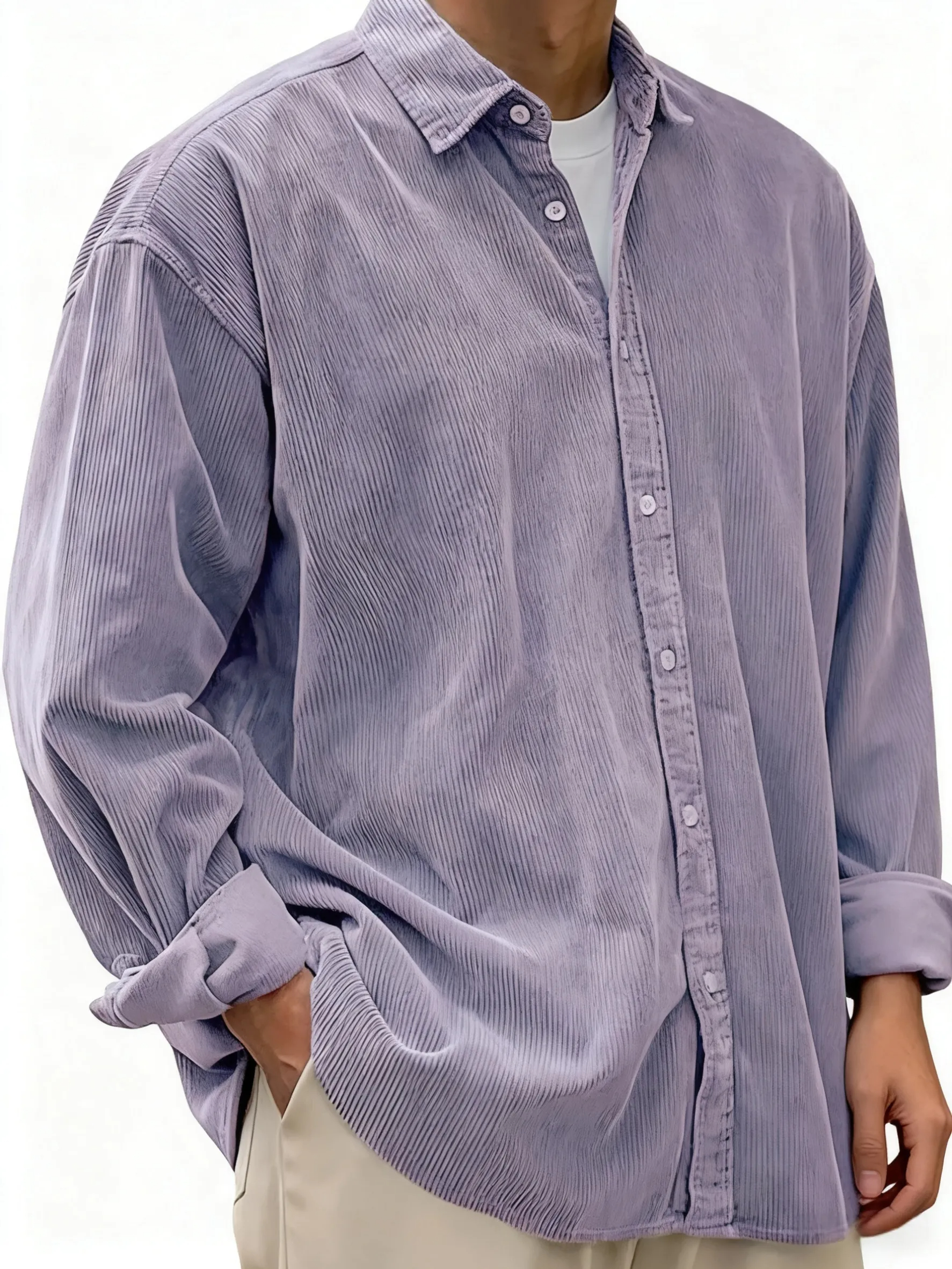 100% Premium Cashmere Men’s Shirt — Timeless Style #12201