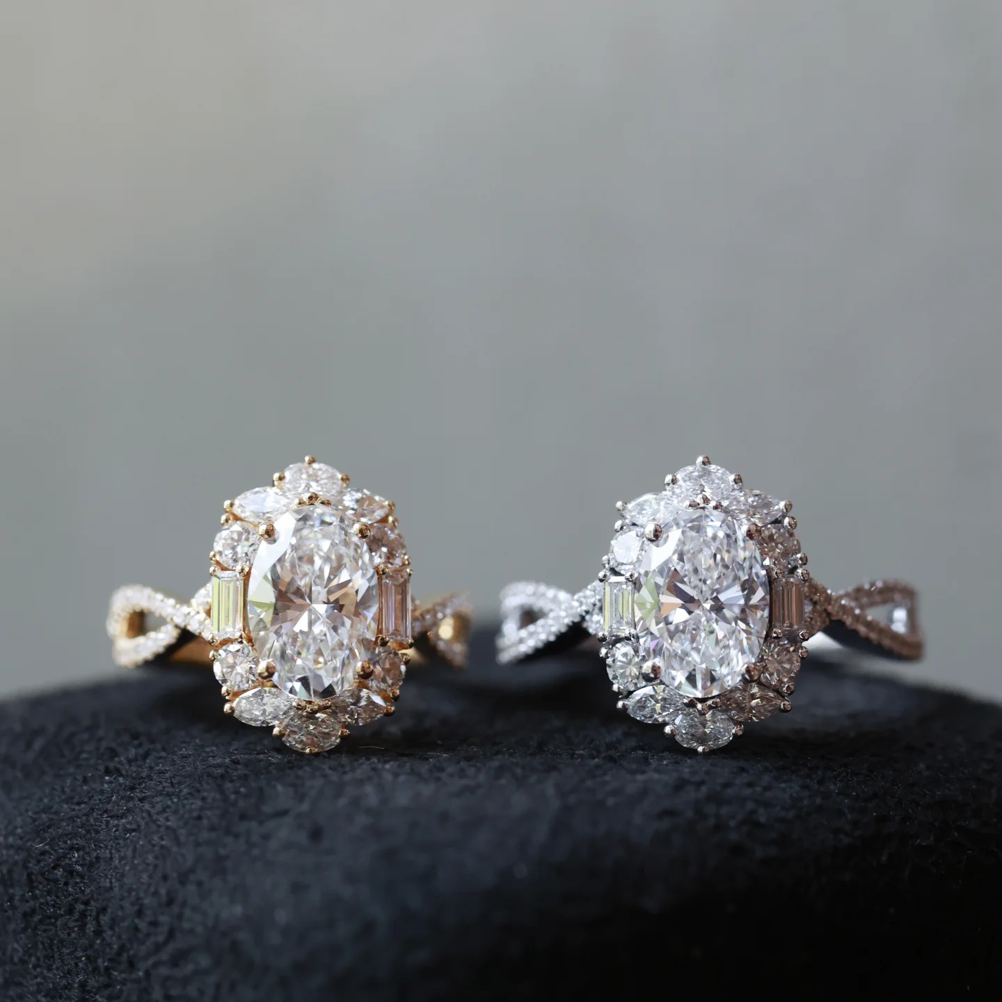 18K 2CT D-VVS Lab-grown Diamond Ring Engagement Ring for Her