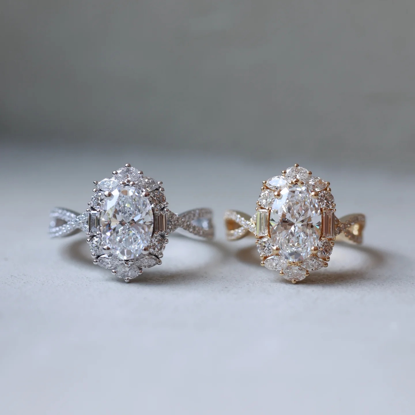 18K 2CT D-VVS Lab-grown Diamond Ring Engagement Ring for Her