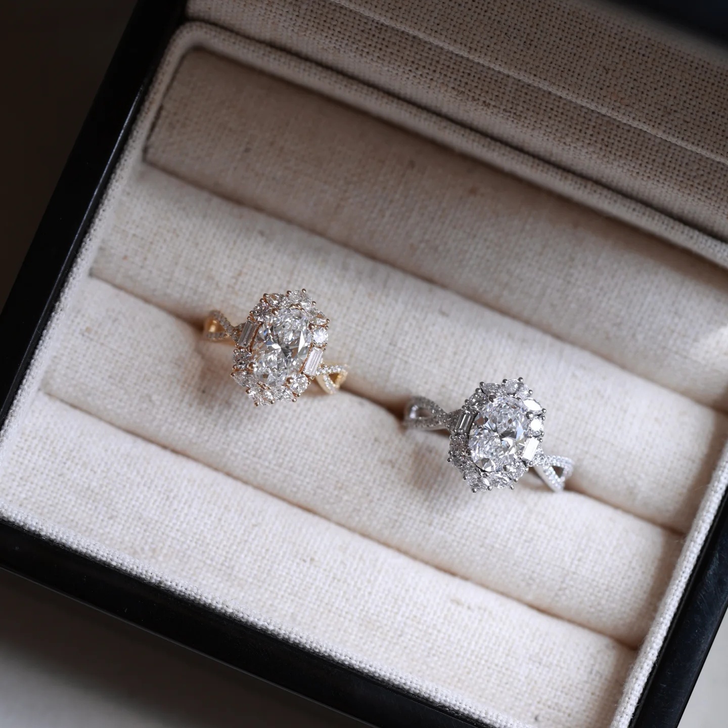 18K 2CT D-VVS Lab-grown Diamond Ring Engagement Ring for Her