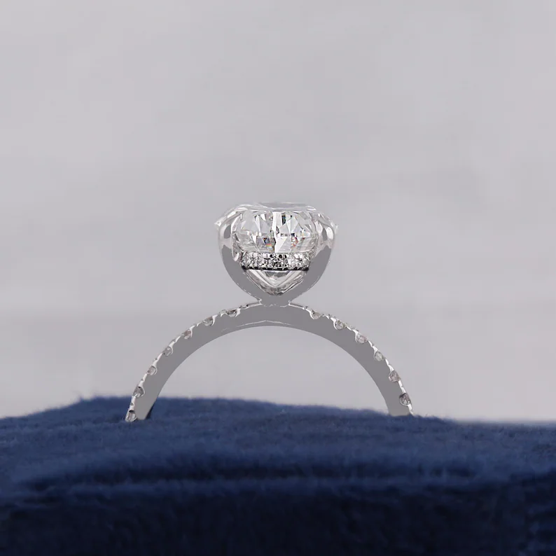 18K 1-4CT D-VVS Lab-grown Diamond Ring Engagement Ring for Her