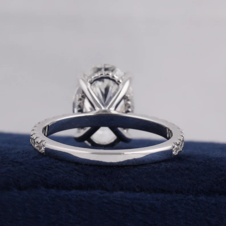 18K 1-4CT D-VVS Lab-grown Diamond Ring Engagement Ring for Her