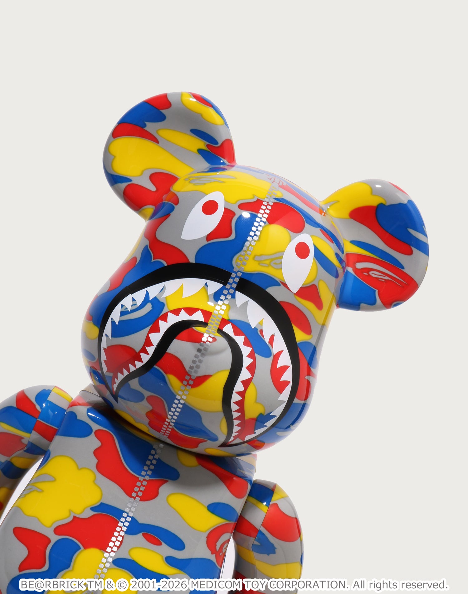 BAPE X MEDICOM TOY 30TH ANNIV. SHARK HOODIE BE@RBRICK 100%&400%