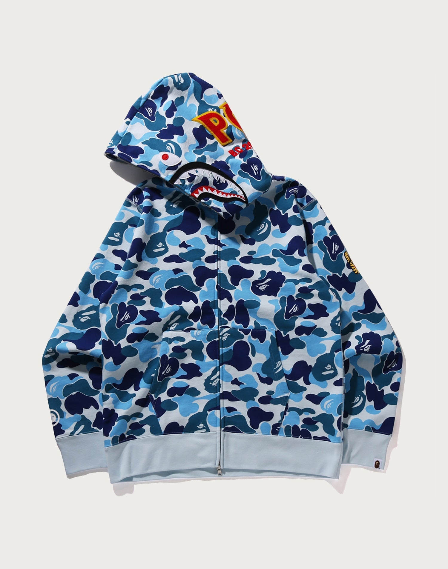 ABC CAMO SHARK FULL ZIP HOODIE MENS