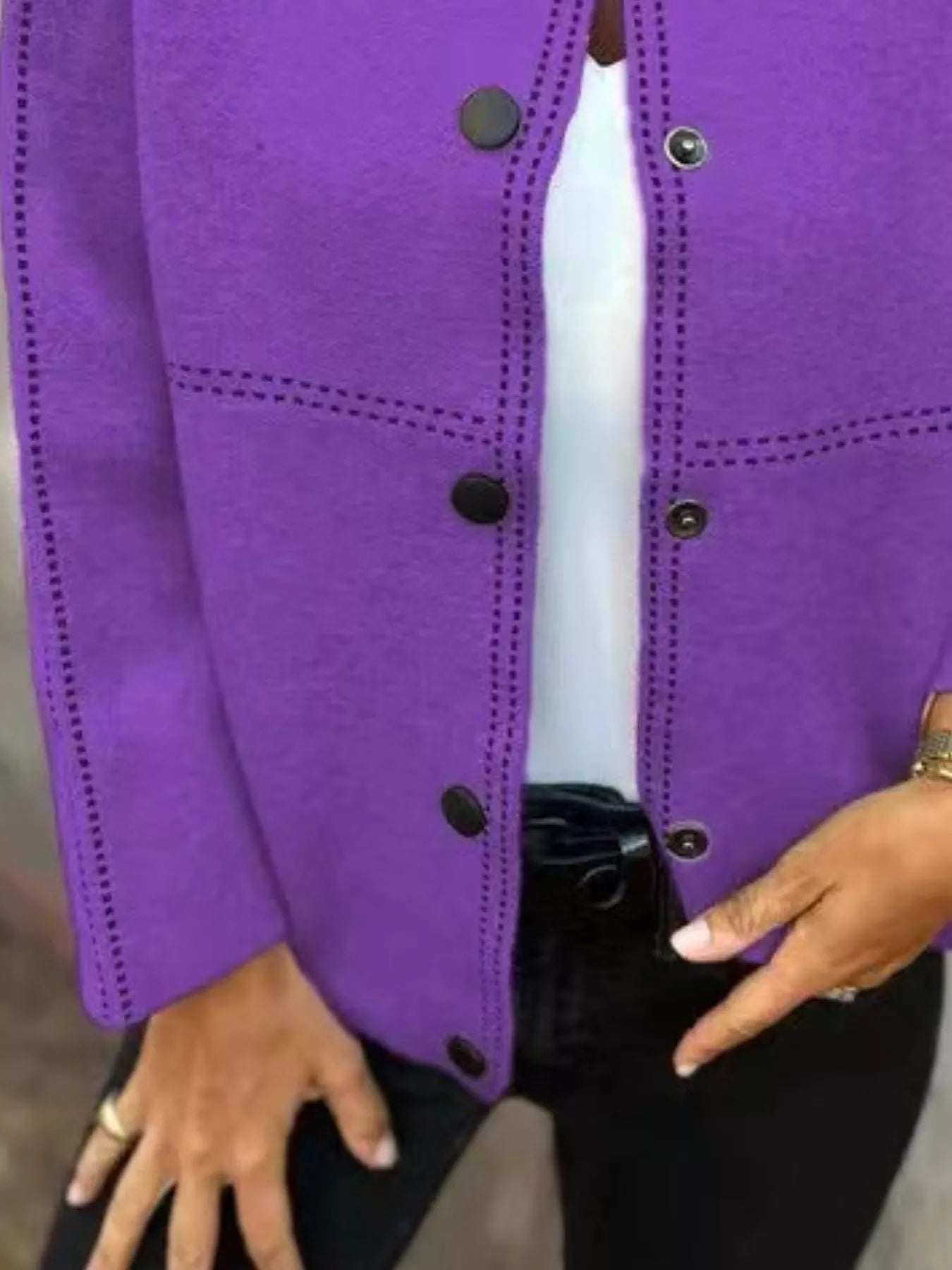 Hazel Blues® | Button Up Long Sleeve Cardigan