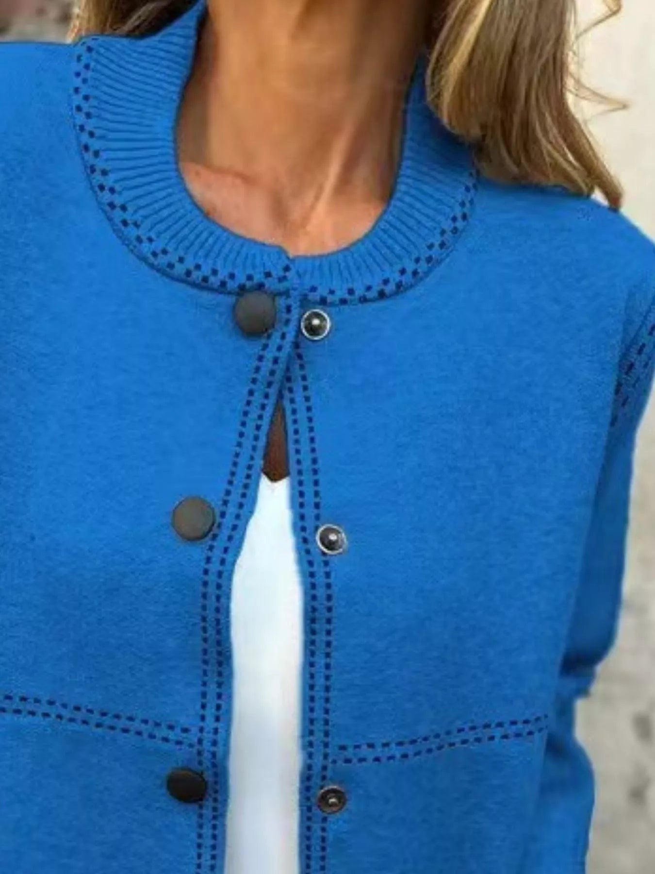 Hazel Blues® | Button Up Long Sleeve Cardigan