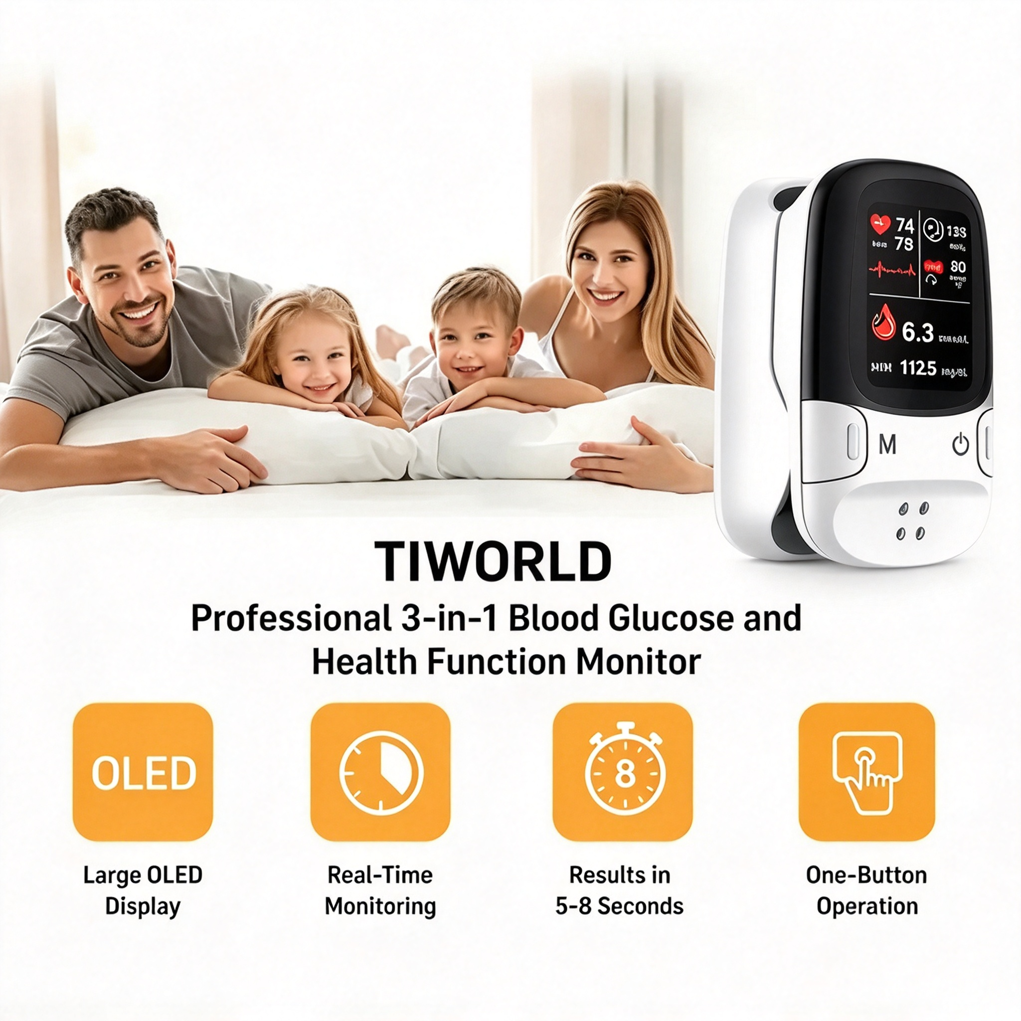 🩸Smart Non-Invasive Glucose Meter – Simple, Convenient & Easy to Use ✨