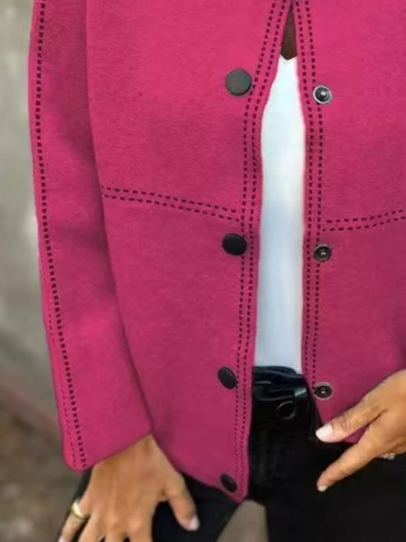 Hazel Blues® | Button Up Long Sleeve Cardigan