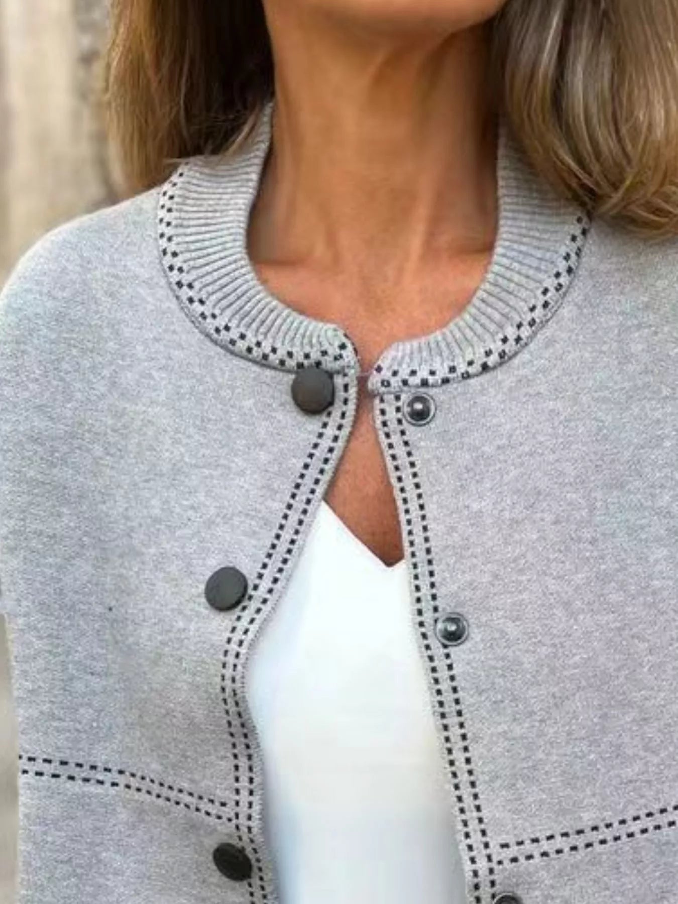 Hazel Blues® | Button Up Long Sleeve Cardigan
