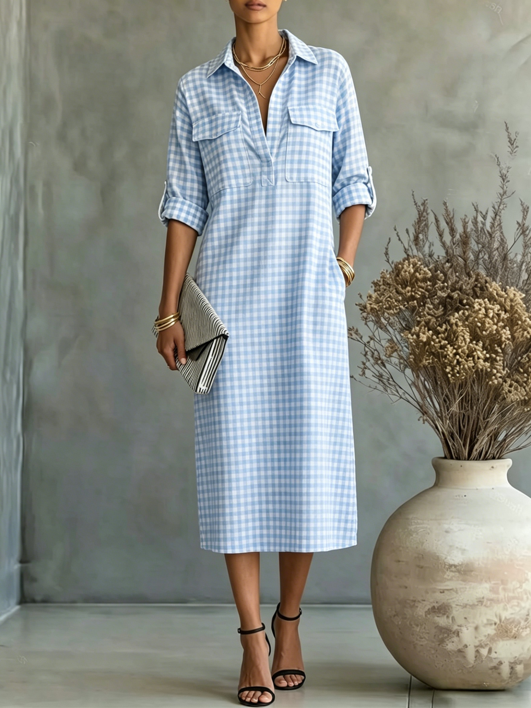 50% OFF🔥 Women’s Golden Meadow Shirt Dress