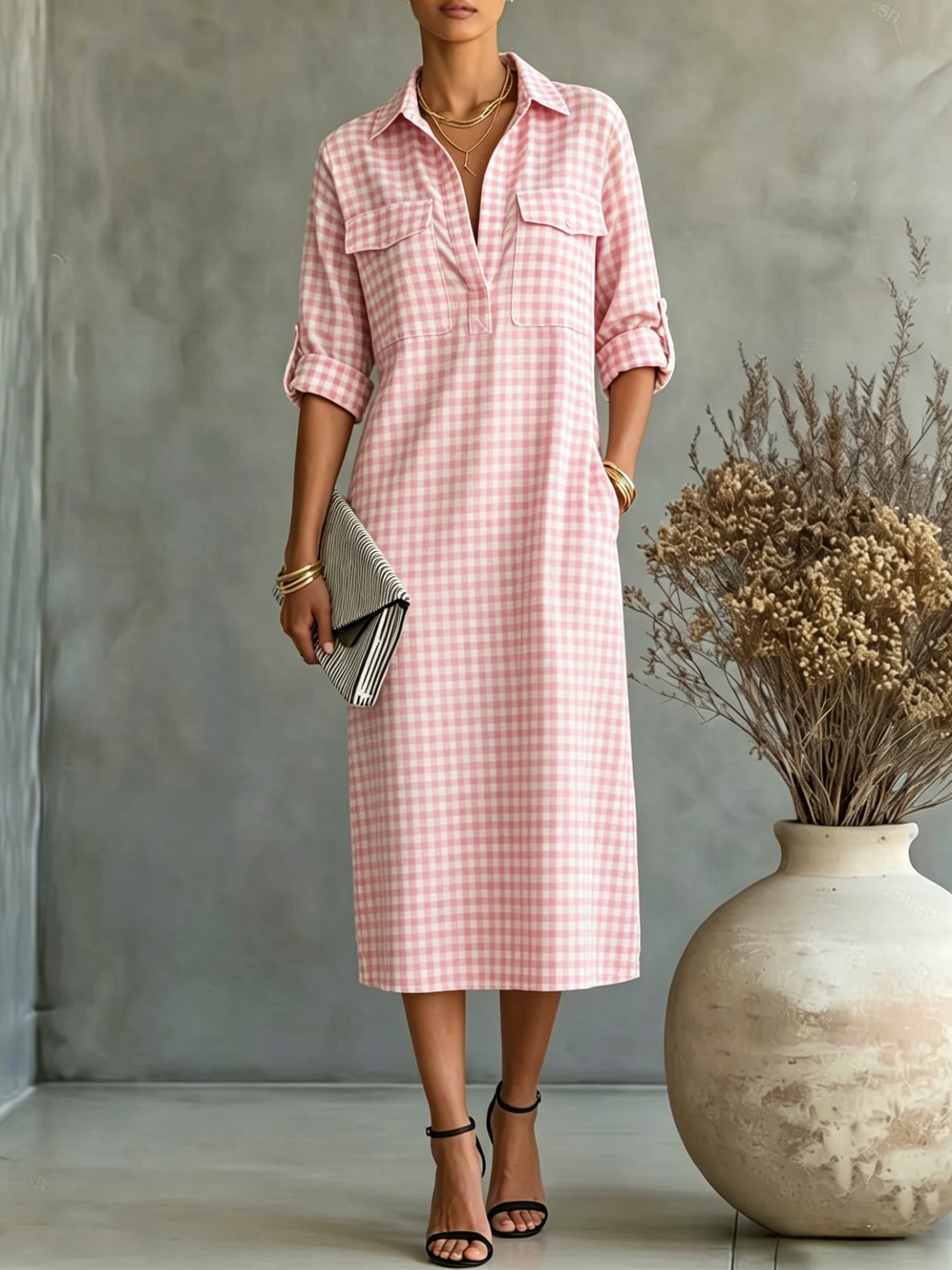 50% OFF🔥 Women’s Golden Meadow Shirt Dress