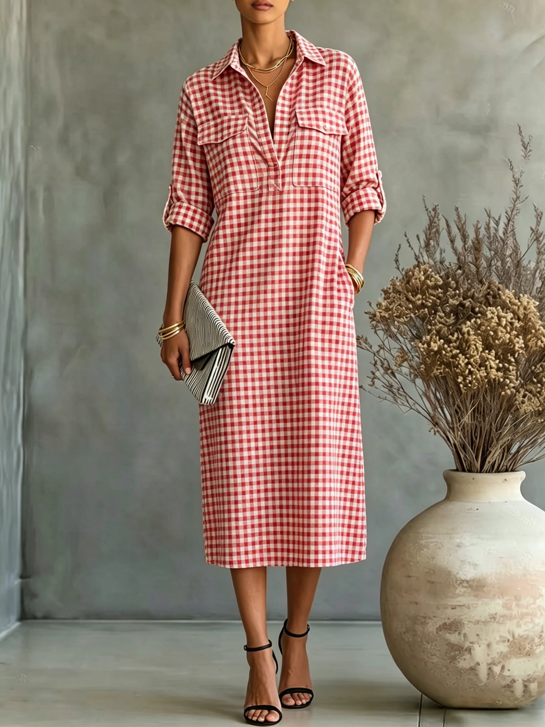 50% OFF🔥 Women’s Golden Meadow Shirt Dress