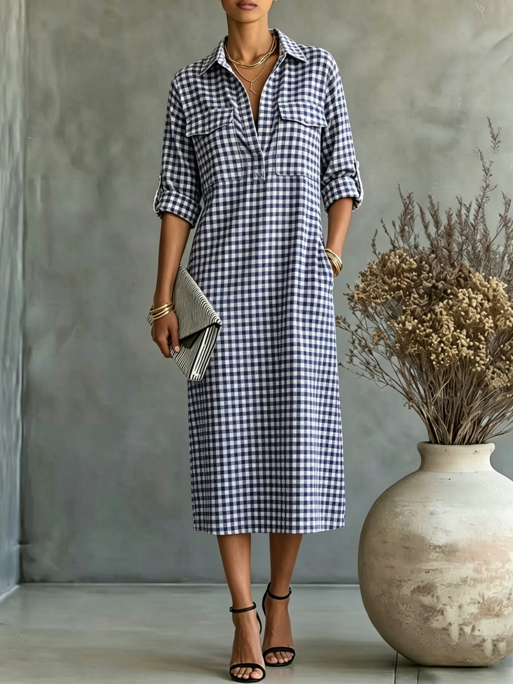 50% OFF🔥 Women’s Golden Meadow Shirt Dress