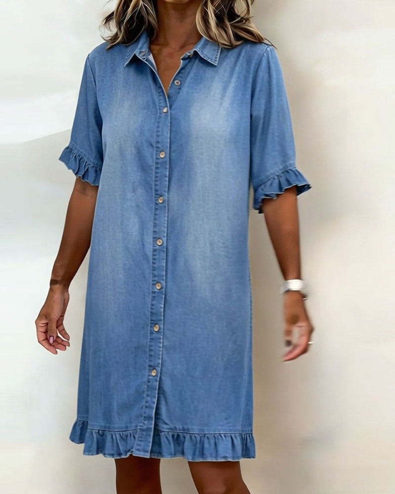 Button Front Shirt Dress
