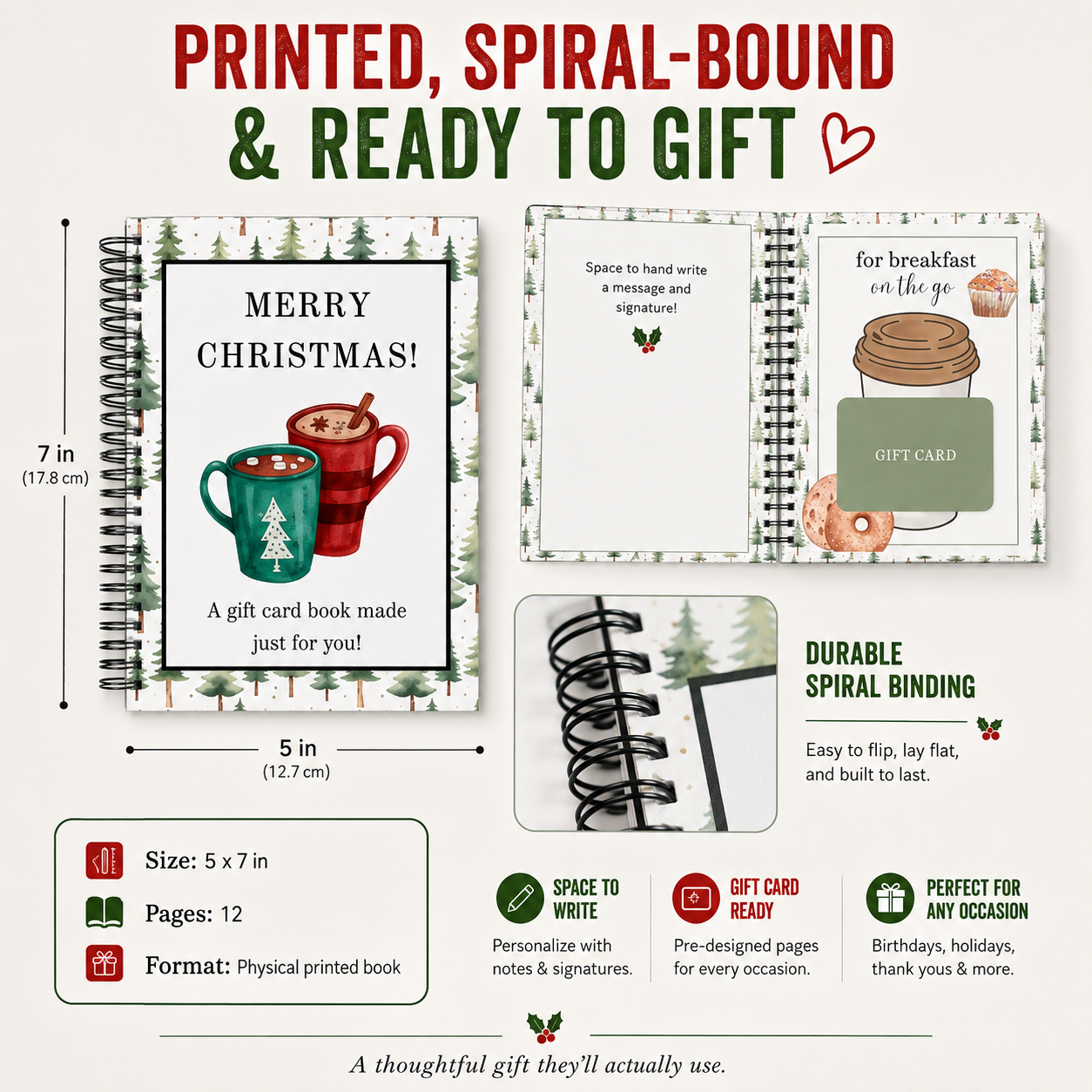 Christmas Gift Card Book details
