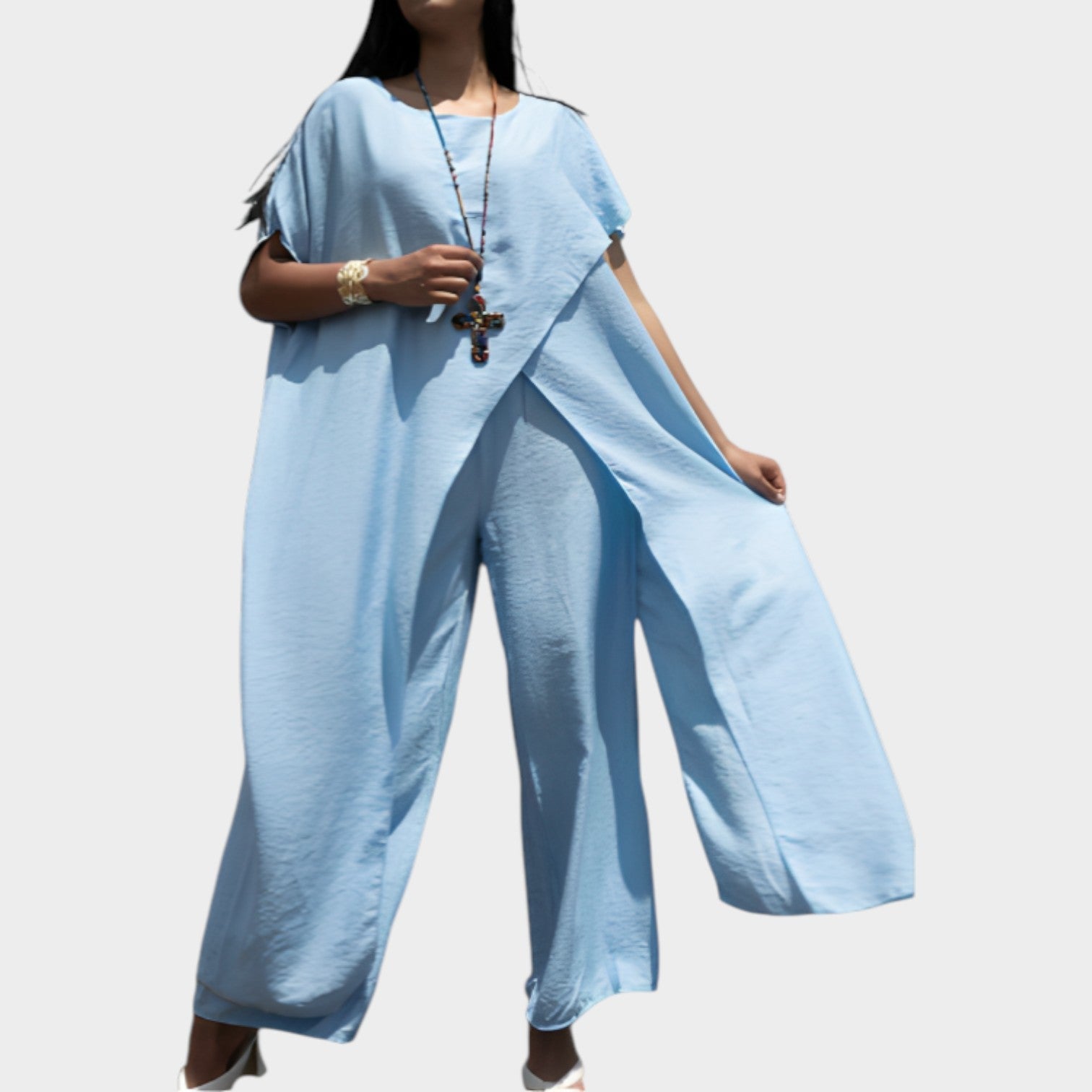 New Arrivals🔥Effortless Wide-Leg Two-Piece Set