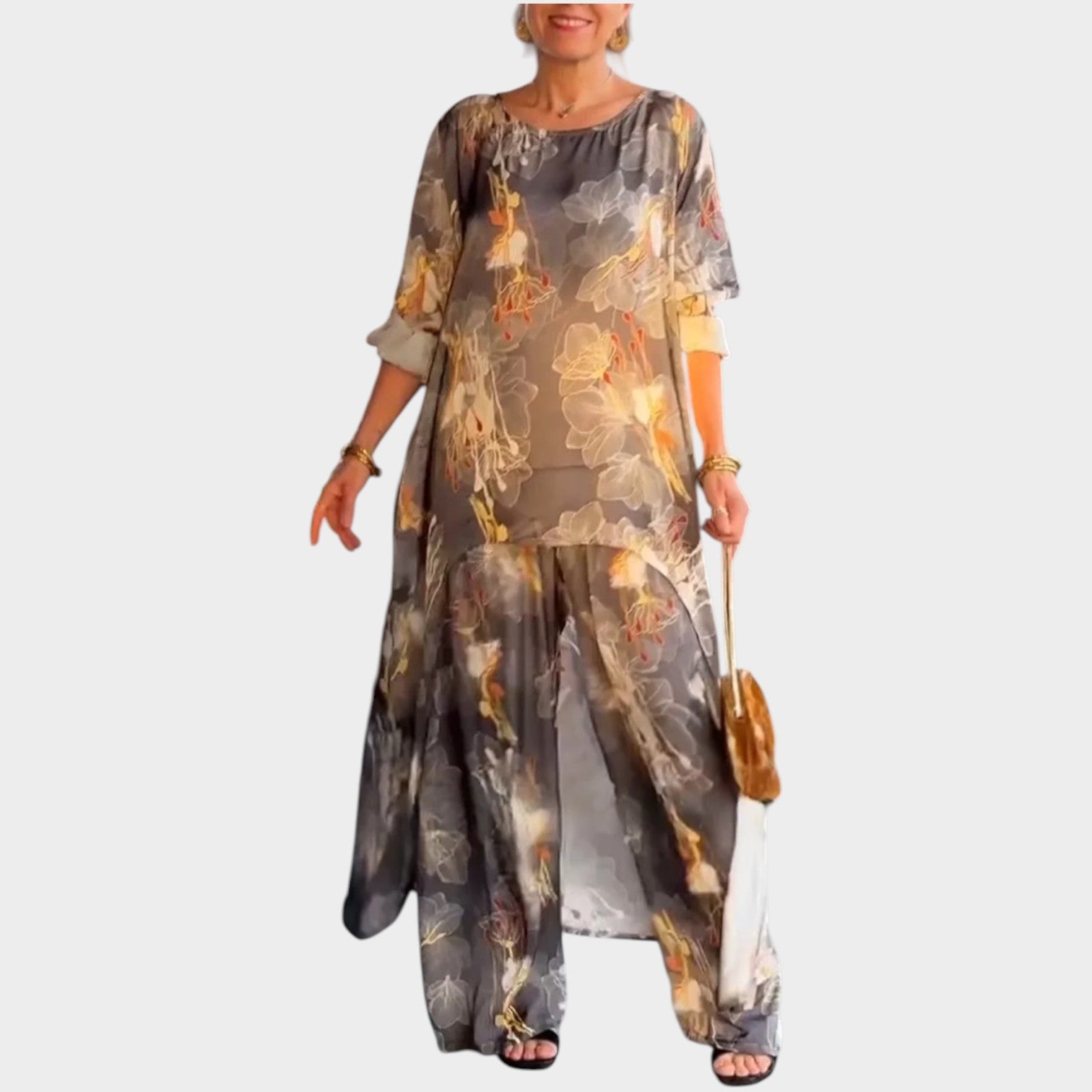 New Arrivals🔥Elegant Floral High-Low Set