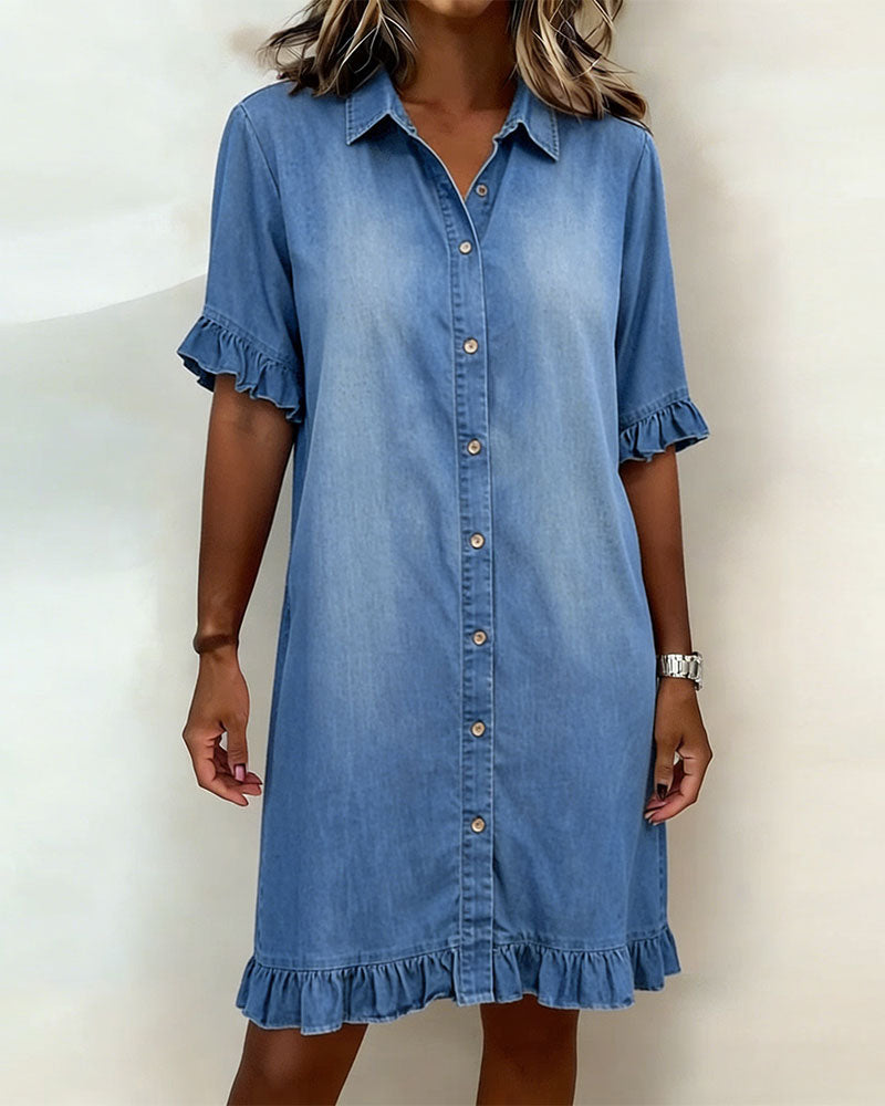 Button Front Shirt Dress