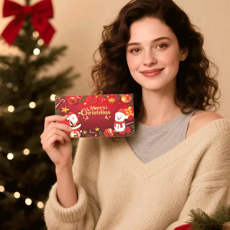 Christmas money gift envelope detail