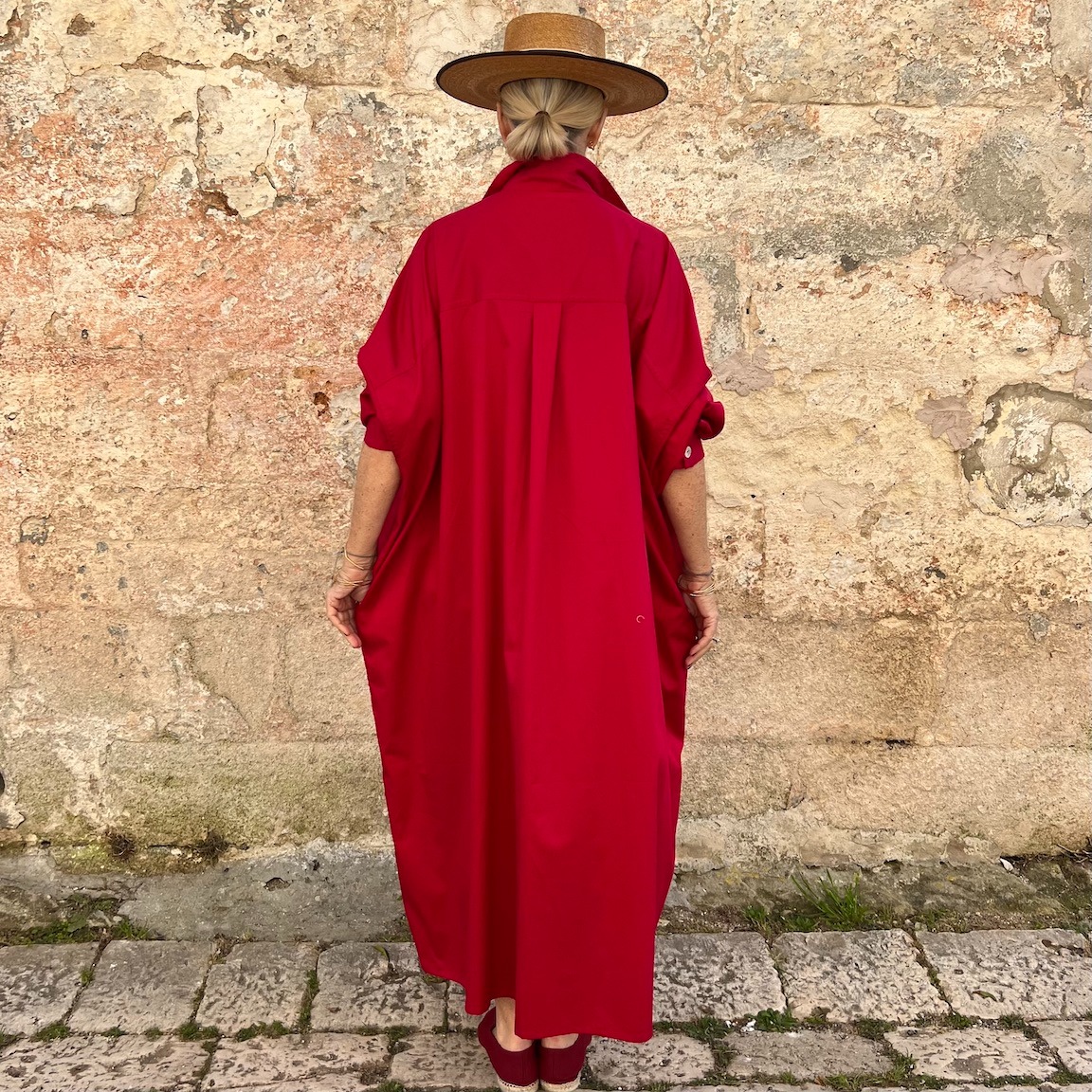 🌿Casual Linen And Cotton Oversize Shirt Dress