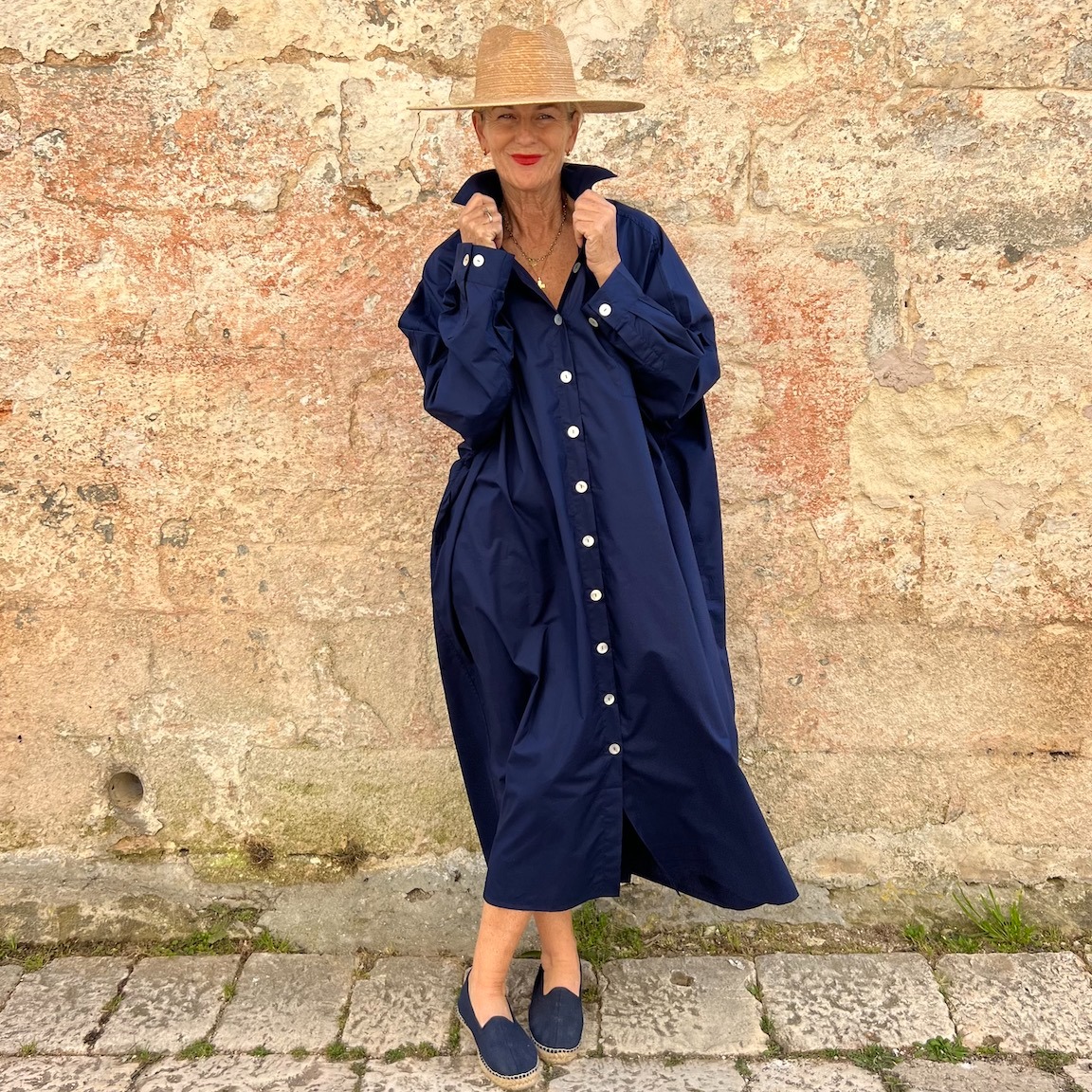 🌿Casual Linen And Cotton Oversize Shirt Dress