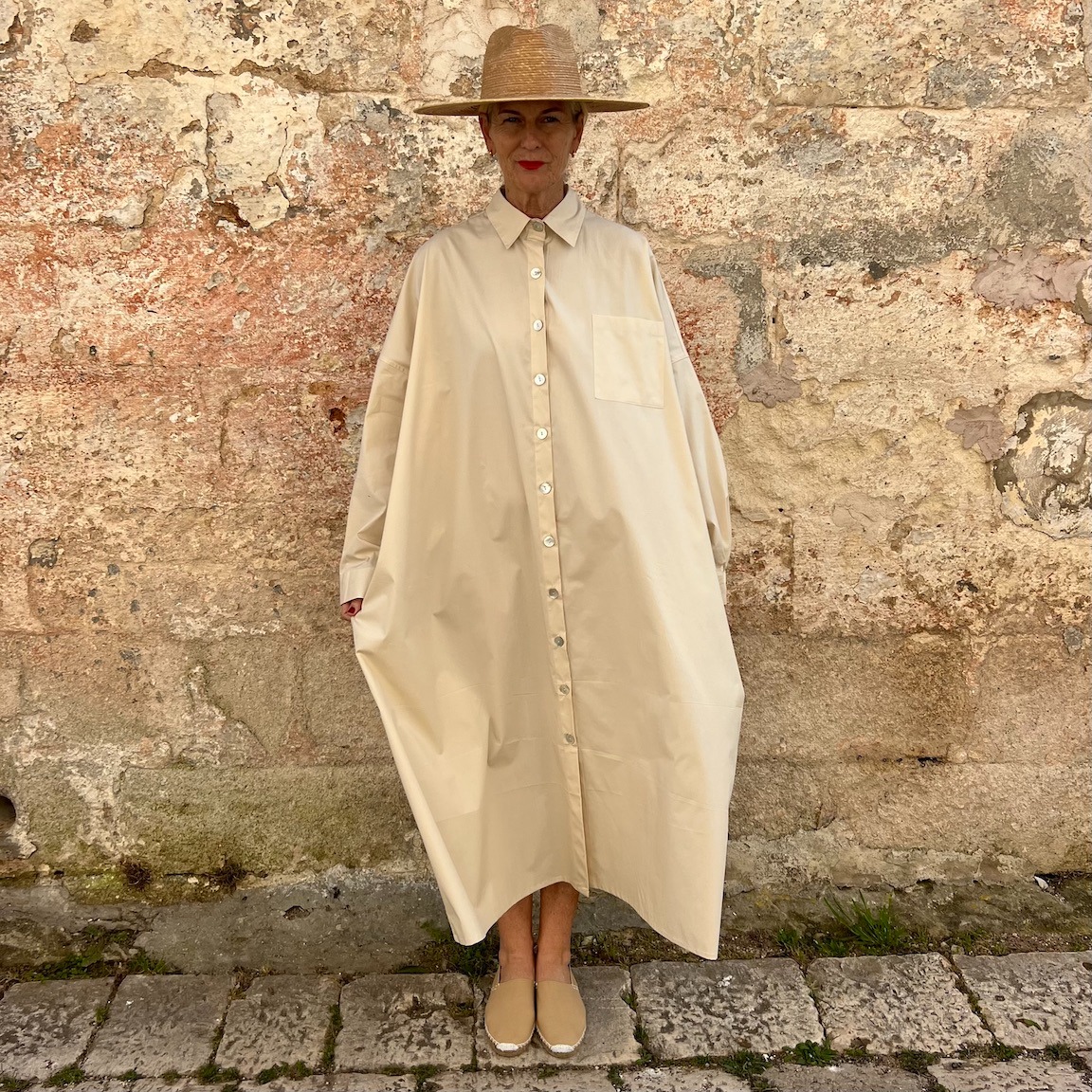 🌿Casual Linen And Cotton Oversize Shirt Dress
