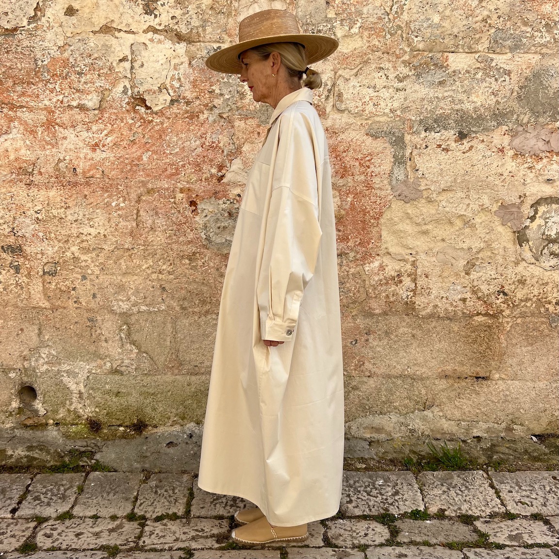 🌿Casual Linen And Cotton Oversize Shirt Dress