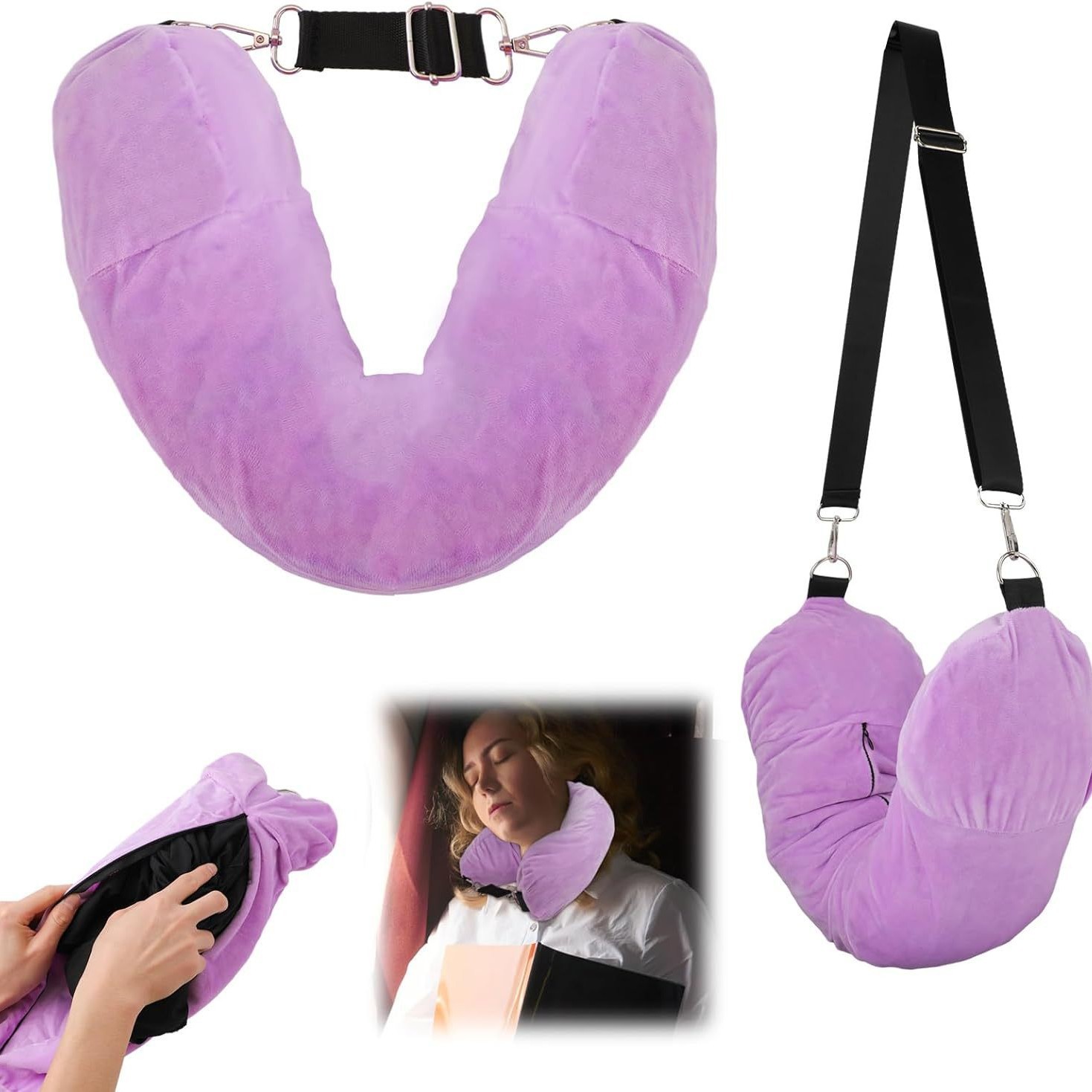 🏆Flash Sale⚡ 50K+ SOLD! Almost Gone💥Stuffable Travel Neck Pillow